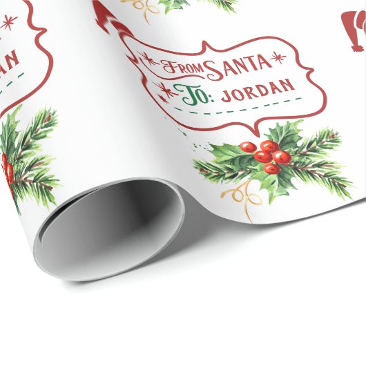 Kerstman Sinterklaas Express Levering Cadeaupapier (Rol Hoek)