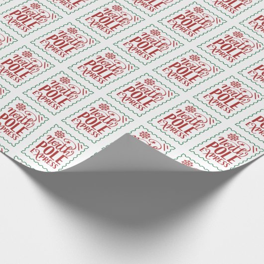 Kerstman Sinterklaas Express Levering Cadeaupapier (Hoek)