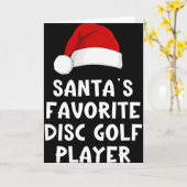 Kerstman Sinterklaas' Favoriete Disc Golf Speler P Kaart (Gele Bloem)