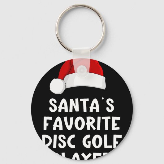 Kerstman Sinterklaas' Favoriete Discgolf Speler Py Sleutelhanger (Voorkant)