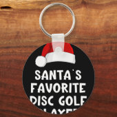 Kerstman Sinterklaas' Favoriete Discgolf Speler Py Sleutelhanger (Voorkant)