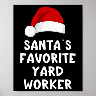 Kerstman Sinterklaas' Favoriete Tuinman Grappige P Poster