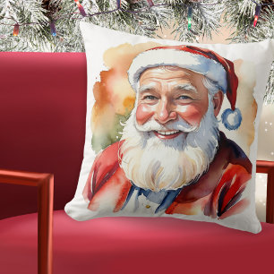 Kerstman Sinterklaas Gezicht Portret Op Maat Kussen
