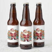 Kerstman Sinterklaas Gingerbread Nurses Bier Etiket (Flessen)