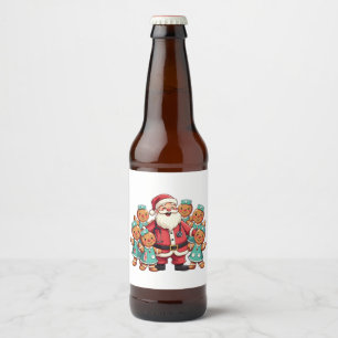 Kerstman Sinterklaas Gingerbread Nurses Bier Etiket