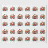 Kerstman Sinterklaas Gingerbread Nurses Cadeaupapier (Vlak)