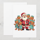 Kerstman Sinterklaas Gingerbread Nurses Kaart (Voorkant / Achterkant)