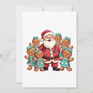 Kerstman Sinterklaas Gingerbread Nurses Kaart