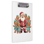 Kerstman Sinterklaas Gingerbread Nurses Klembord (Rechts)