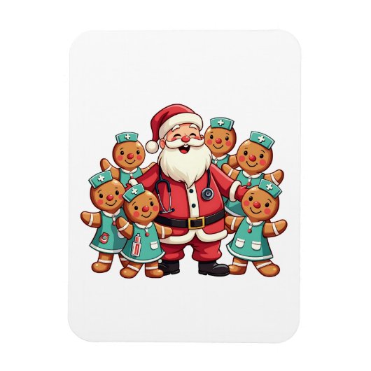 Kerstman Sinterklaas Gingerbread Nurses Magneet (Verticaal)