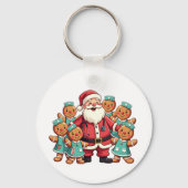 Kerstman Sinterklaas Gingerbread Nurses Sleutelhanger (Voorkant)