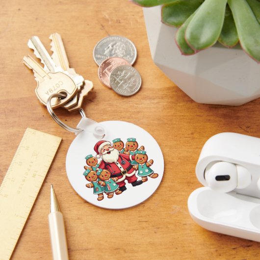 Kerstman Sinterklaas Gingerbread Nurses Sleutelhanger (Bureau)