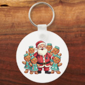 Kerstman Sinterklaas Gingerbread Nurses Sleutelhanger (Voorkant)