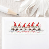 Kerstman Sinterklaas Gnome Retouradres Labels (Insitu)