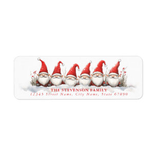 Kerstman Sinterklaas Gnome Retouradres Labels