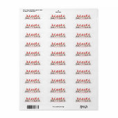 Kerstman Sinterklaas Gnome Retouradres Labels (Full Sheet)