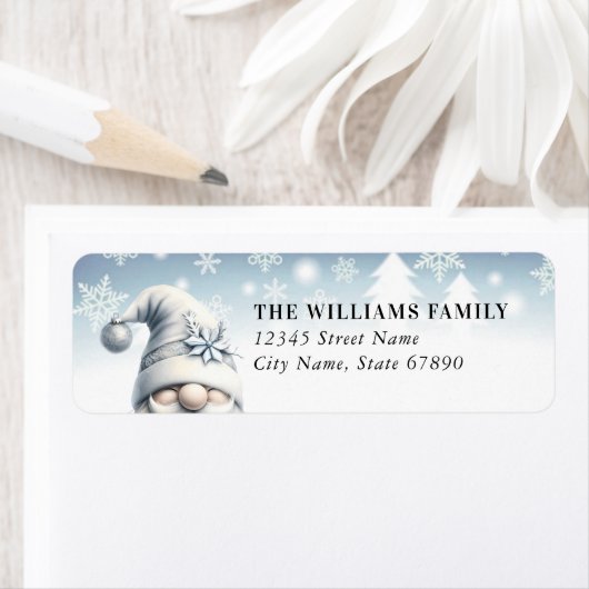 Kerstman Sinterklaas Gnome Retouradres Labels (Insitu)