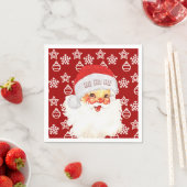 Kerstman Sinterklaas HO HO HO HO HO op Rood Servet (Insitu)