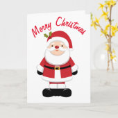 Kerstman Sinterklaas Kaart (Gele Bloem)