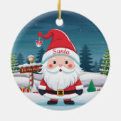 Kerstman, Sinterklaas, Kerstman Vader Kerstman 🎄� Keramisch Ornament (Achterkant)