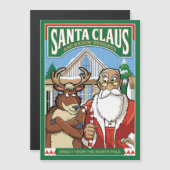 Kerstman Sinterklaas & Kickin 'Rendieren sneeuwen (Voorkant / Achterkant)