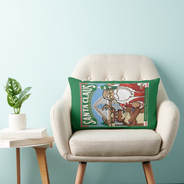Kerstman Sinterklaas & Kickin 'Rendieren sneeuwen Kussen (Stoel)