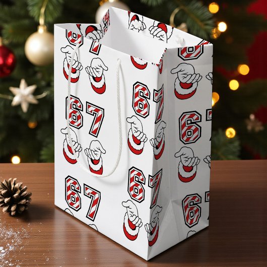 Kerstman Sinterklaas Meme Zes Zeven 67 6 7 Medium Cadeauzakje