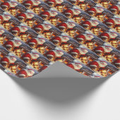 Kerstman Sinterklaas met Honden 1 Cadeaupapier (Hoek)