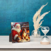 Kerstman Sinterklaas met Honden 1 Fotoplaat (Insitu)