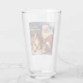 Kerstman Sinterklaas met Honden 1 Glas (Achterkant)