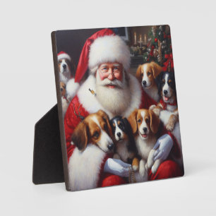 Kerstman Sinterklaas met Honden 2 Fotoplaat