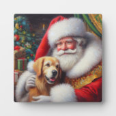 Kerstman Sinterklaas met Honden 3 Fotoplaat (Voorkant)