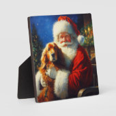 Kerstman Sinterklaas met Honden 4 Fotoplaat (Voorkant)