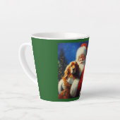Kerstman Sinterklaas met Honden 4 Latte Mok (Linkerhoek)