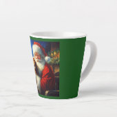 Kerstman Sinterklaas met Honden 4 Latte Mok (Rechterhoek)