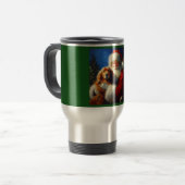 Kerstman Sinterklaas met Honden 4 Reisbeker (Voorkant links)