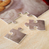 Kerstman Sinterklaas met Snacks Jigsaw Legpuzzel (Zijkant)