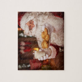 Kerstman Sinterklaas met Snacks Jigsaw Legpuzzel