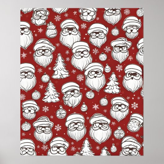 Kerstman Sinterklaas Poster (Voorkant)