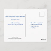 Kerstman Sinterklaas rendieren gepersonaliseerde t Briefkaart (Achterkant)