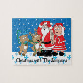 Kerstman Sinterklaas rendieren Legpuzzel (Horizontaal)