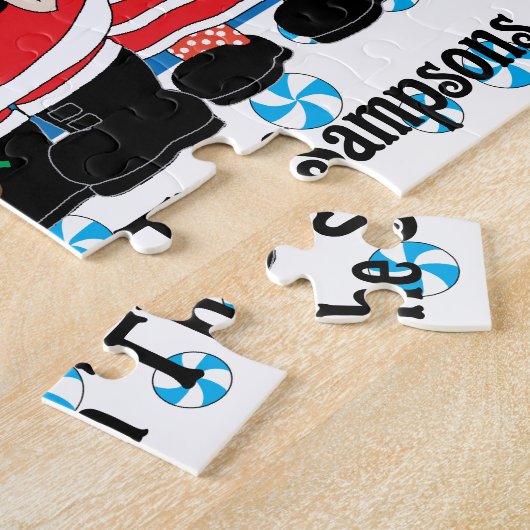 Kerstman Sinterklaas rendieren Legpuzzel (Zijkant)