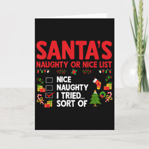Kerstman Sinterklaas Stoute of Brave Lijst Ik Hebb Kaart