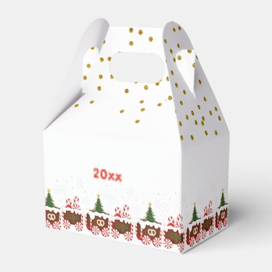 Kerstman Sinterklaas trein gunstbox Bedankdoosjes (Achterkant)