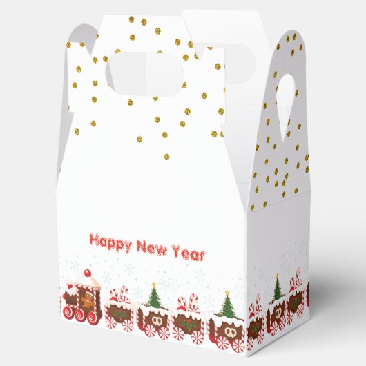 Kerstman Sinterklaas trein gunstbox Bedankdoosjes (Geopend)