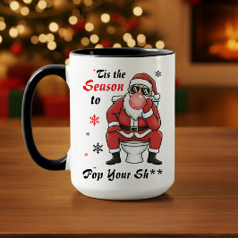 Kerstman Sinterklaas Zonnebril Grappig Stout Mok