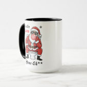 Kerstman Sinterklaas Zonnebril Grappig Stout Mok (Voorkant links)