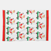 Kerstman Skateboarden Kerstmis Theedoek (Horizontaal)