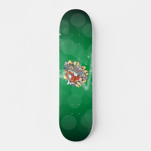Kerstman Skateboarden Persoonlijk Skateboard (Voorkant)