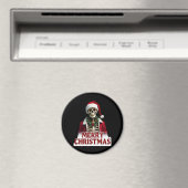 Kerstman Skelet Outfit Schedel Grappig Kerstfeest Magneet (Insitu (Vaatwasser))
